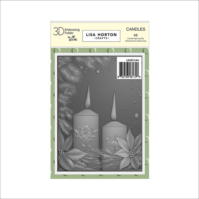 Lisa Horton Crafts A6 Embossing Folder Candles