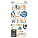 Simple Stories Fur Baby Dog Foam Stickers 37/Pkg