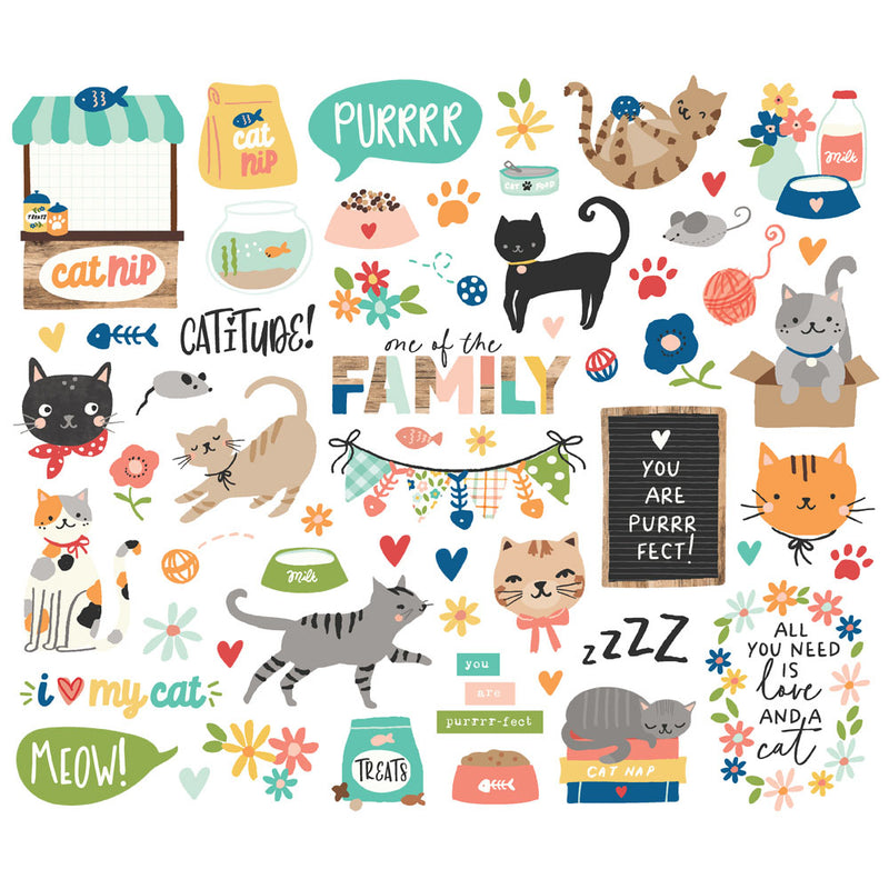 Simple Stories Fur Baby Cat - Bits & Pieces 59/Pkg