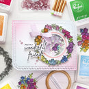 Pinkfresh Studio Stencils 4"X9" 6pack  Rainbow Daisies Layering*