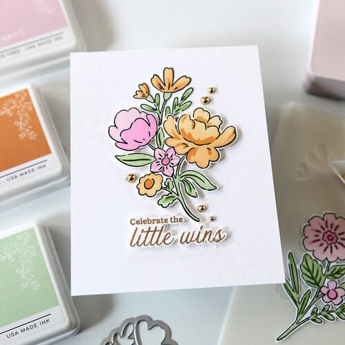 Pinkfresh Studio Stencils 4.25"x5.5" 6/Pkg Lovely Blooms*