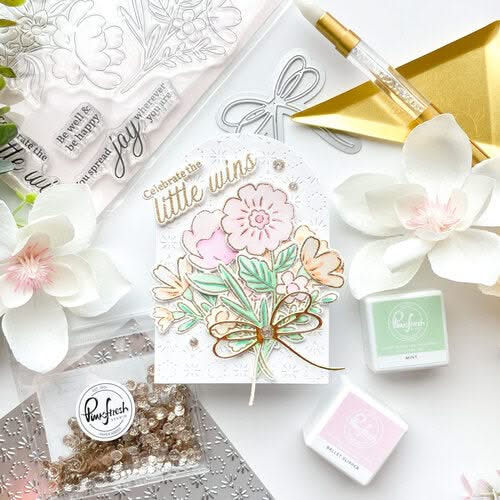 Pinkfresh Studio Stencils 4.25"x5.5" 6/Pkg Lovely Blooms*