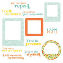 P13 Fresh Lemonade Ephemera Cardstock Die-cuts 12 pack  Frames & Words*