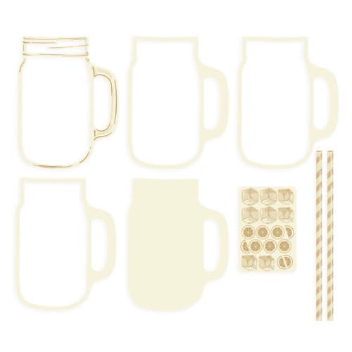 P13 Fresh Lemonade Light Chipboard Shaker Base 6"X8" Jar Of Lemonade*
