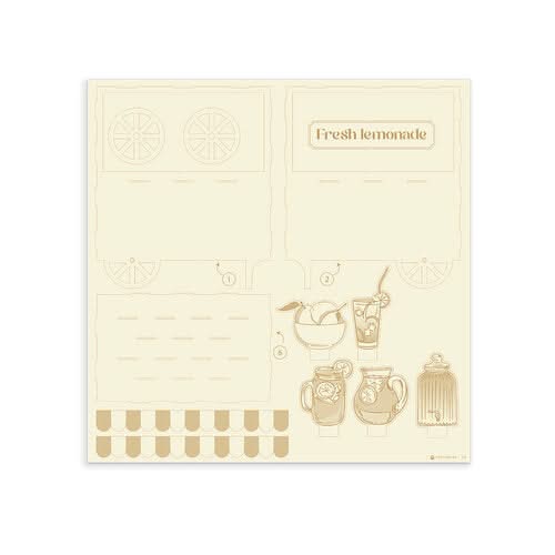 P13 Fresh Lemonade Light Chipboard 3D Base 12"X12" Lemonade Cart*