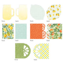 P13 Light Chipboard Album Base With Papers 6"X6" Mix and Match, P13 Fresh Lemonade*