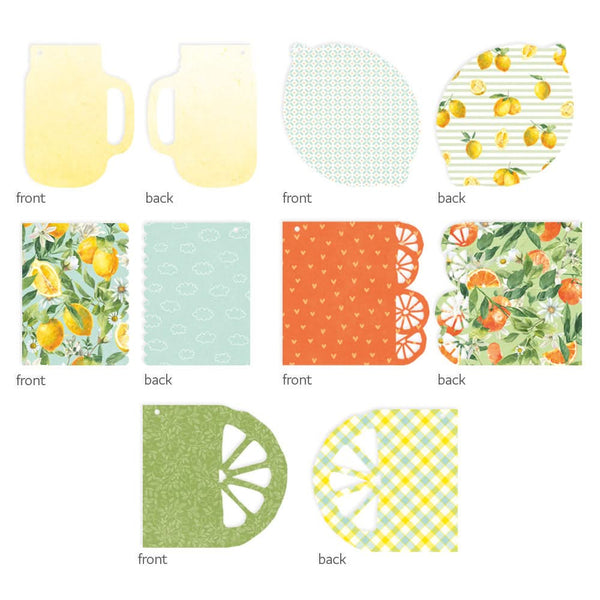 P13 Light Chipboard Album Base With Papers 6"X6" Mix and Match, P13 Fresh Lemonade*