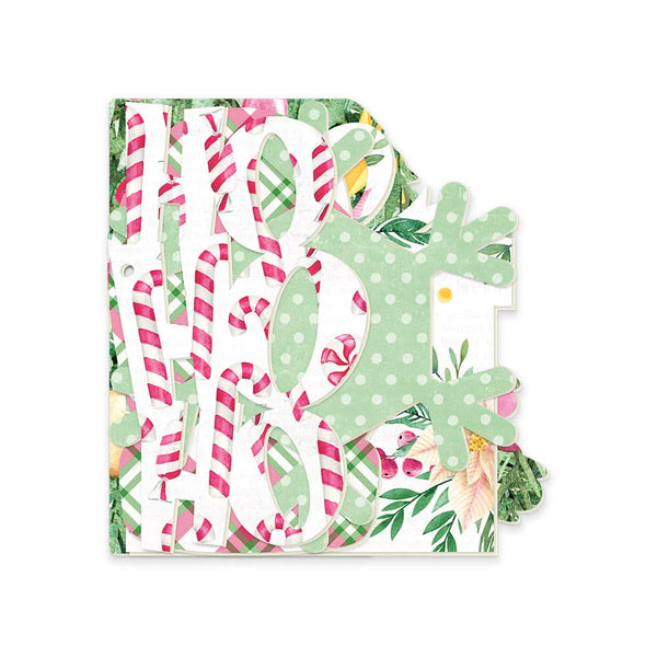 P13 Light Chipboard Album Base With Papers 6"X6" Mix and Match, Santa's Workshop*