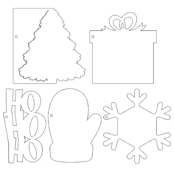 P13 Light Chipboard Album Base With Papers 6"X6" Mix and Match, Santa's Workshop*