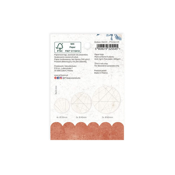 P13 Sea La Vie Double-Sided Cardstock Tags 9 pack