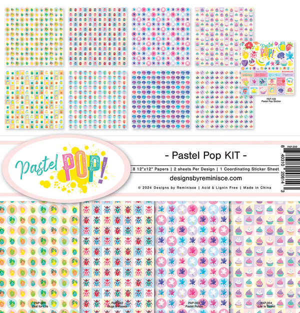 Reminisce Collection Kit 12"X12" - Pastel Pop