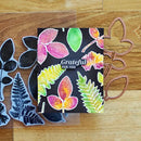 Simon Hurley create. Cling Stamp 6"X6" Leaf Prints*