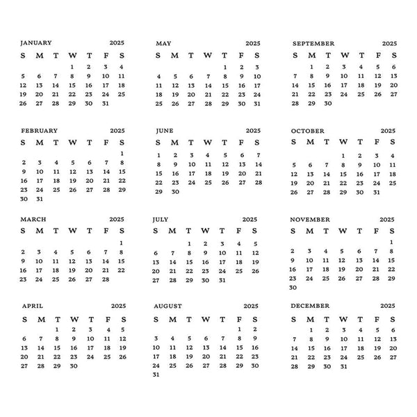 Spellbinders Press Plates From Florals Through The Year 2025 DIY Calendar*