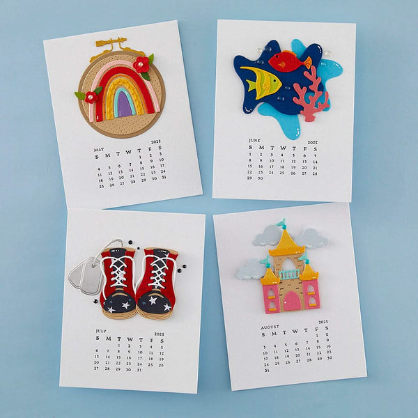 Spellbinders Press Plates From Florals Through The Year 2025 DIY Calendar*