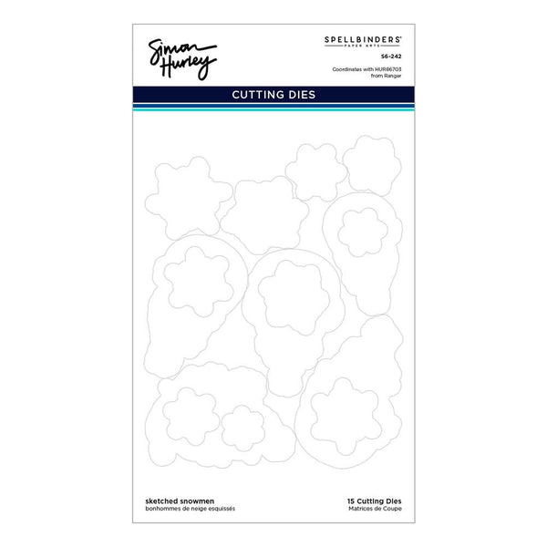 Spellbinders Etched Dies By Simon Hurley Sketched Snowmen*