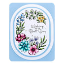 Spellbinders Clear Acrylic Stamps From The Stylish Ovals Stylish Oval Birthday Wishes