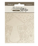 Stamperia Decorative Chips 5.5"x 5.5" - Hidden Grove - Mushroom