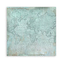 Stamperia Polyester Fabric 12"x 12" 4/Pkg - Around The World