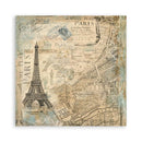 Stamperia Polyester Fabric 12"x 12" 4/Pkg - Around The World