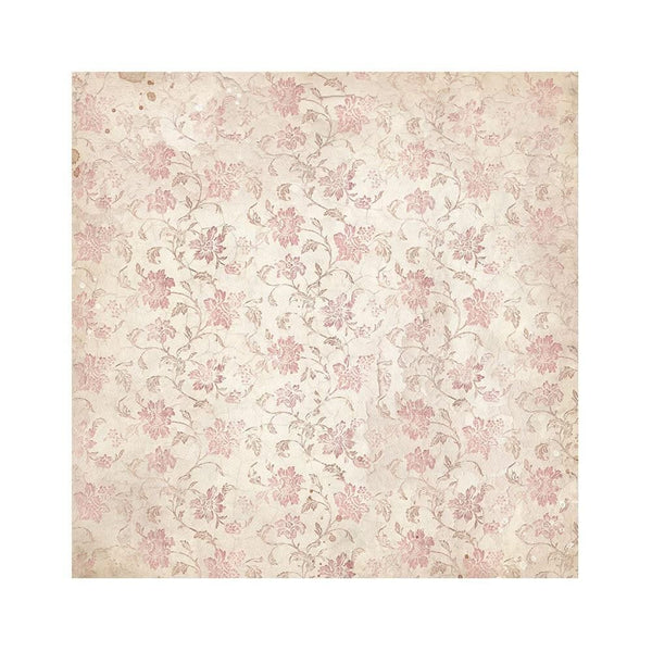 Stamperia Polyester Fabric 12"x 12" 4/Pkg - Romance Forever