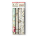 Stamperia Polyester Fabric 12"x 12" 4/Pkg - House of Roses