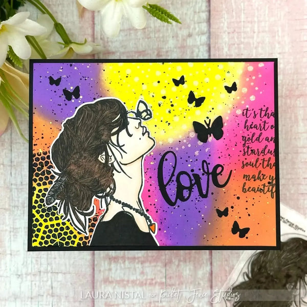 Picket Fence Studios Stencil 6"x 8" - Polka Dot Scarf*