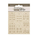 Stamperia Decorative Chips 5.5"x 5.5" - Lavender - Cozy House