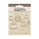 Stamperia Decorative Chips 5.5"x 5.5" - The Nutcracker - Merry Christmas Balls