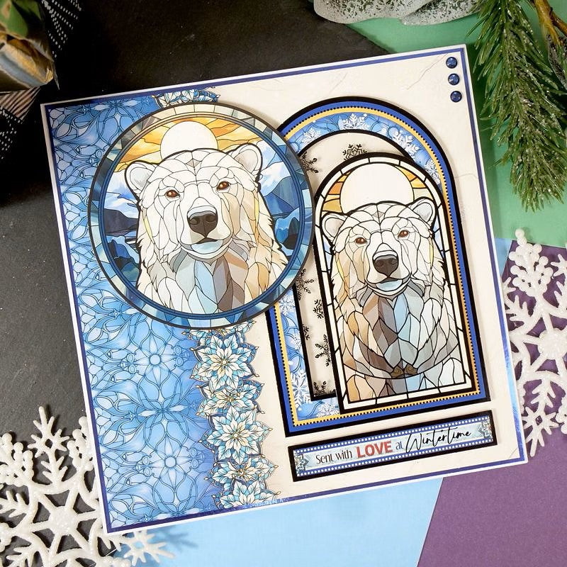 Hunkydory Stained Glass Christmas Luxury Card Inserts