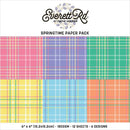 Everett Rd. Springtime Paper Pack 6"X6" Tartans*