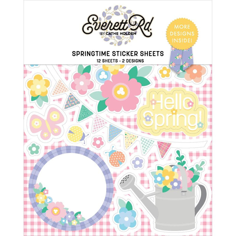 Everett Rd. Springtime Sticker Sheets 2 designs, 12 sheets