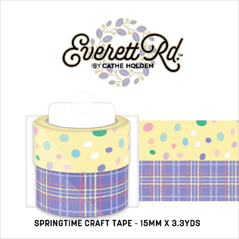 Everett Rd. Springtime Washi Tape 2/Pkg 15mm X3.3yds