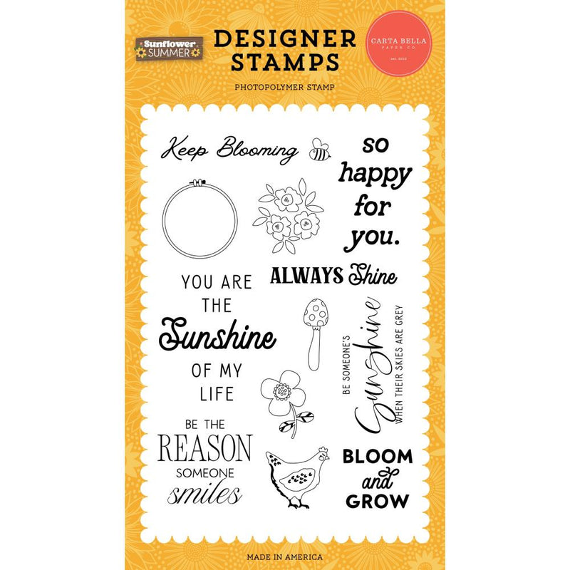 Carta Bella Sunflower Summer Stamps Keep Blooming