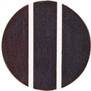 Round black sandpaper disc with a white center on a white background