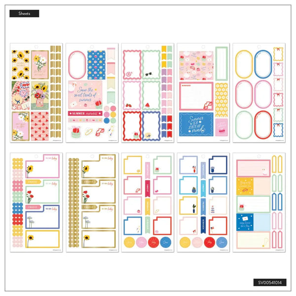 Happy Planner Big 30 Sheet Sticker Value Pack - Summer Charm Classic