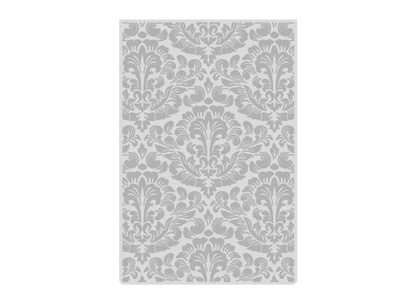 Sara Signature Thorn & Bloom 2D Embossing Folder - Damask Wallpaper