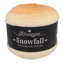 Ball of yarn with 'Scheepjes Snowfall' label on a white background