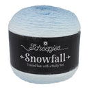 Ball of yarn with 'Scheepjes Snowfall' label on a white background