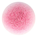Ball of pink yarn on a white background
