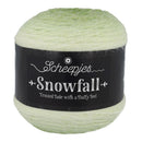 Ball of yarn with 'Scheepjes Snowfall' label on a white background
