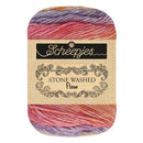 Multicolored skein of yarn with 'Scheepjes' label on a white background