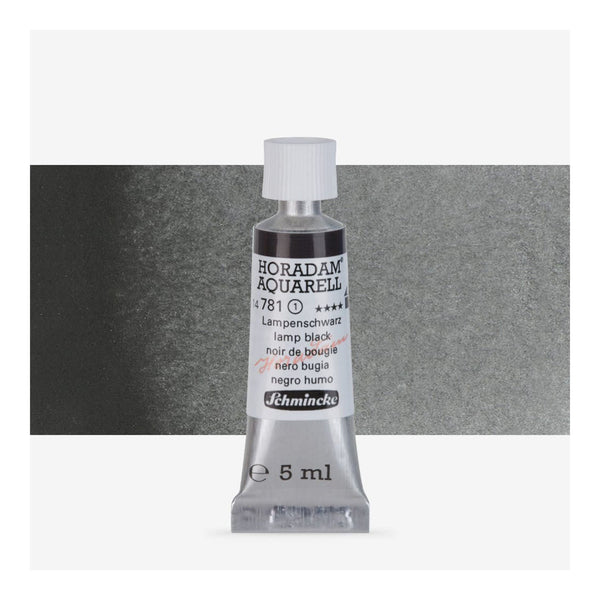 Schmincke Horadam Aquarell Watercolour Paint 5ml - S1 - Lamp Black (Blue Black)