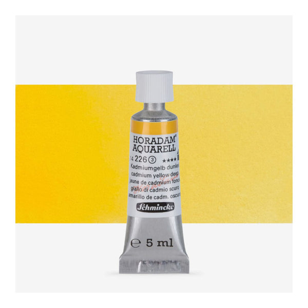 Schmincke Horadam Aquarell Watercolour Paint 5ml - S3 - Cadmium Yellow Deep