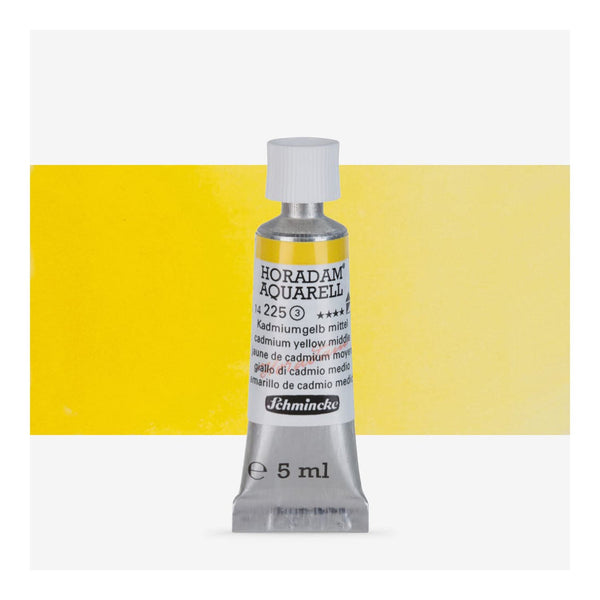 Schmincke Horadam Aquarell Watercolour Paint 5ml - S3 - Cadmium Yellow Medium