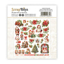 Packaging of Scrap Boys Christmas-themed paper die cut elements with Santa Claus, trees, and other holiday decorations.