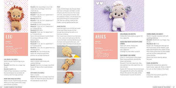 Search Press Mini Amigurumi Zodiac Crochet Pattern Book