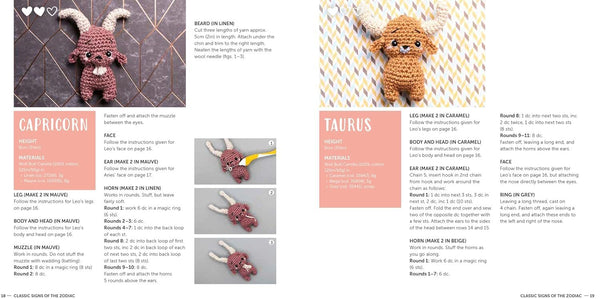Search Press Mini Amigurumi Zodiac Crochet Pattern Book