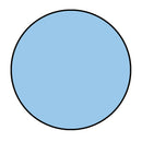 Solid light blue circle on a white background