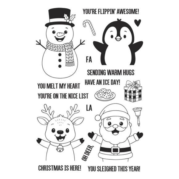 Simon Hurley Create. Photopolymer Stamp 6"x 9" - Christmas Hugs