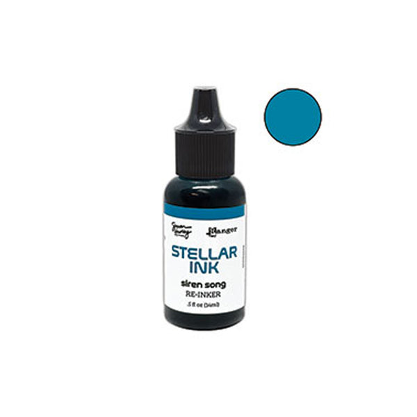 Bottle of Stellar Ink with a blue cap on a white background
